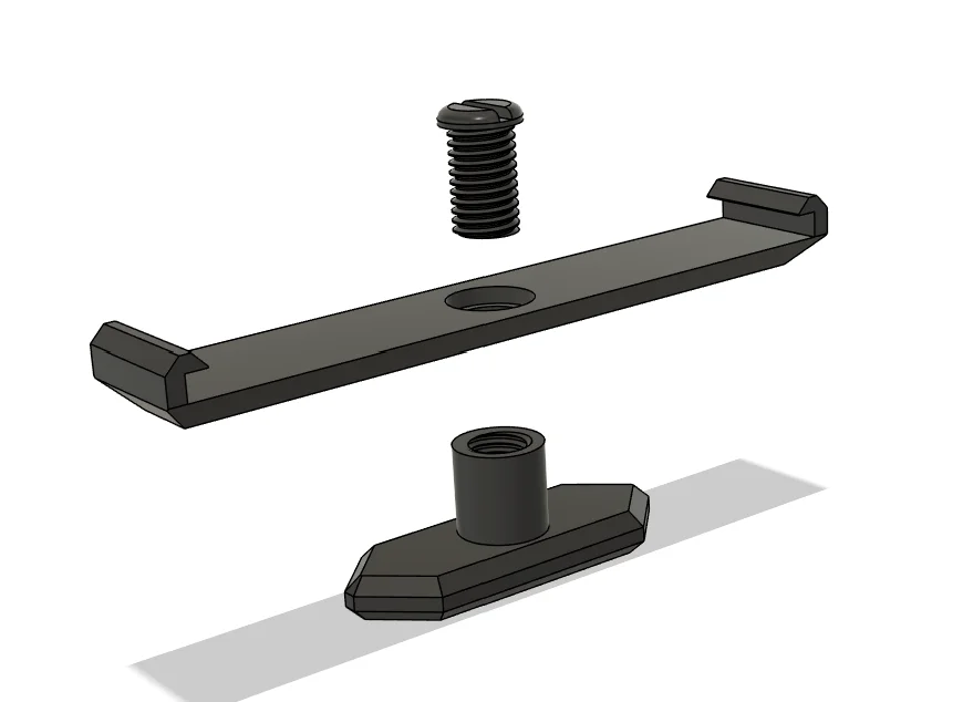 Number Plate Holder — exploded bracket render